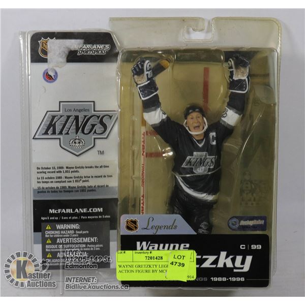 WAYNE GRETZKTY LEGENDS ACTION FIGURE BY MCFARLANES