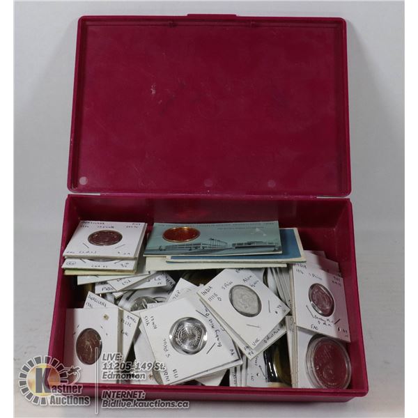 LARGE ESTATE LOT OF MIXED COINS AND TOKENS