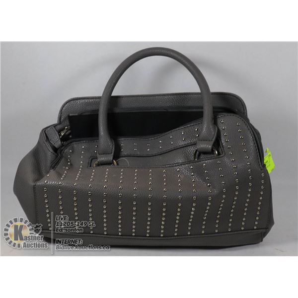 NEW GREY AND SILVER HANDBAG