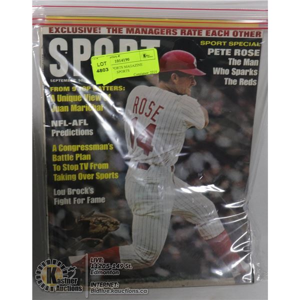 4 X 1960'S SPORTS MAGAZINE COVERS ALL SPORTS