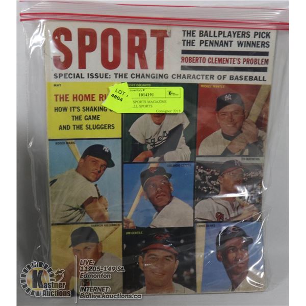 4 X 1960'S SPORTS MAGAZINE COVERS ALL SPORTS