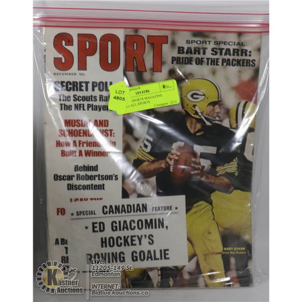 4 X 1960'S SPORTS MAGAZINE COVERS ALL SPORTS