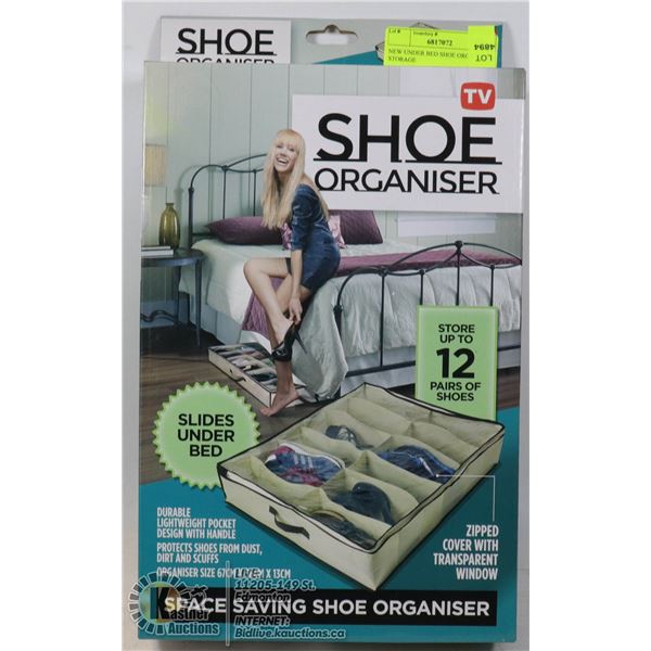NEW UNDER BED SHOE ORGANISER / STORAGE