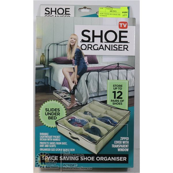 NEW UNDER BED SHOE ORGANISER / STORAGE