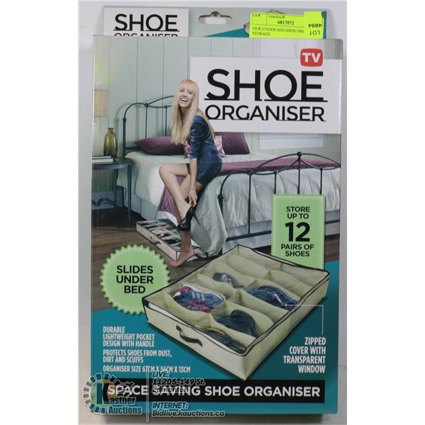NEW UNDER BED SHOE ORGANISER / STORAGE