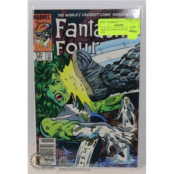MARVEL COMICS FANTASTIC FOUR #284