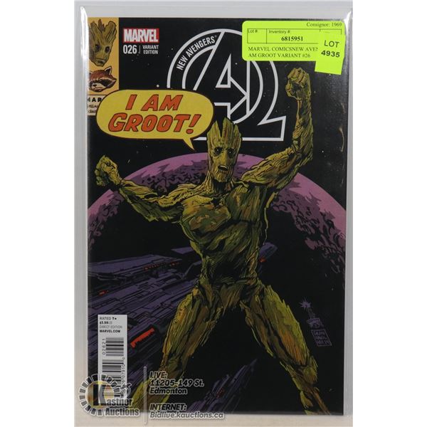 MARVEL COMICSNEW AVENGERS I AM GROOT VARIANT #26