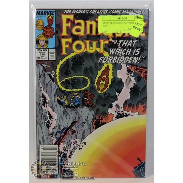 MARVEL COMICS FANTASTIC FOUR #316