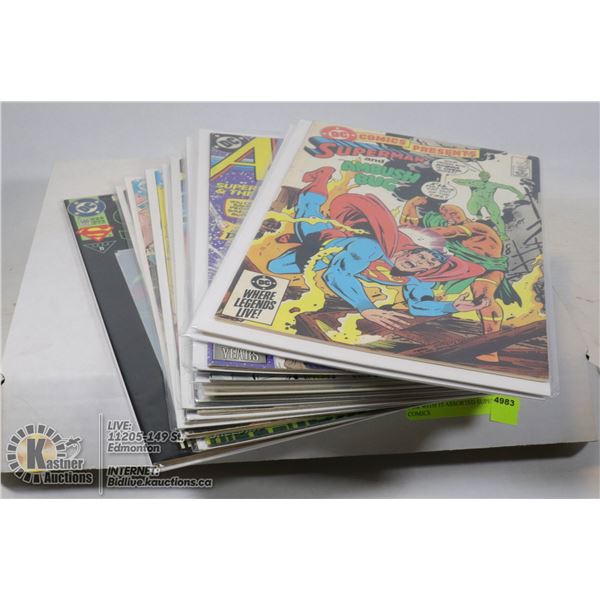 BOX WITH 15 ASSORTED SUPERMAN COMICS