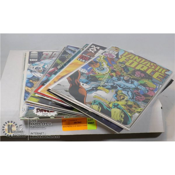 BOX WITH 11 #1 ISSUE COMICS