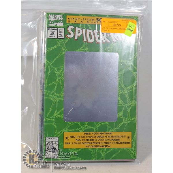 LOT OF 10 MARVEL SPIDER-MAN COMICS