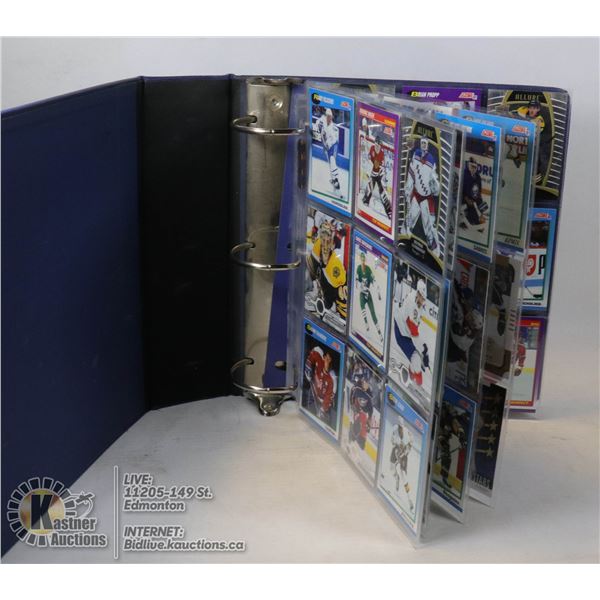BINDER OF MIXED COLLECTABLE HOCKEY CARDS