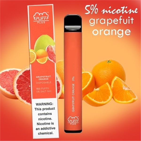 800 PUFFS PLUS E-CIGAERETTE GRAPEFRUIT ORANGE