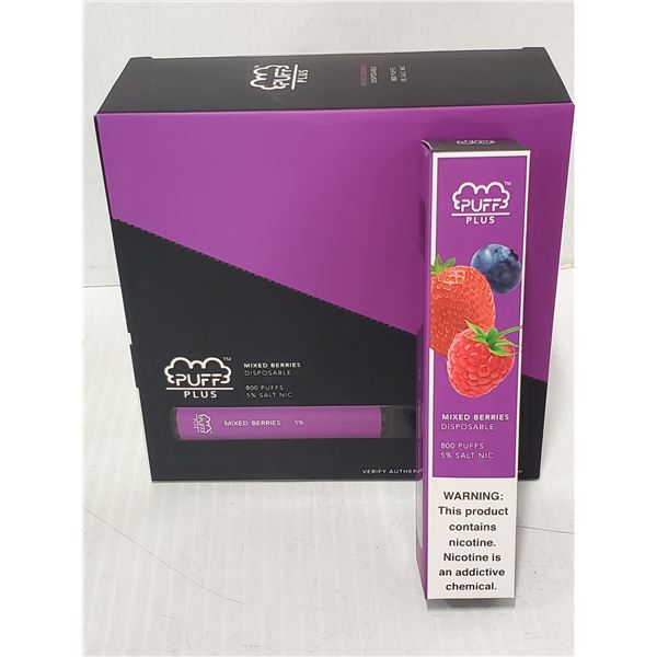 PUFF PLUS DISPOSIBLE E-CIGARETTE MIXED BERRIES