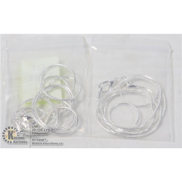 TWO SILVER ROPE CHAINS