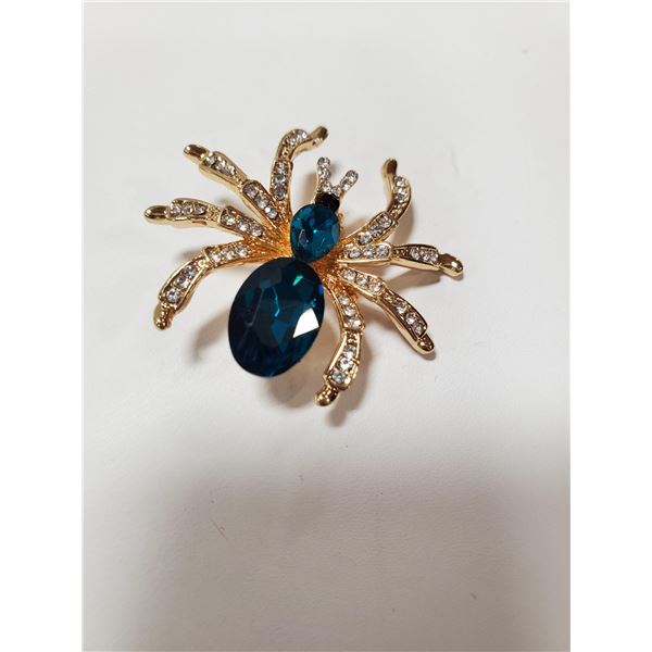 SPIDER RHINESTONE BROOCH