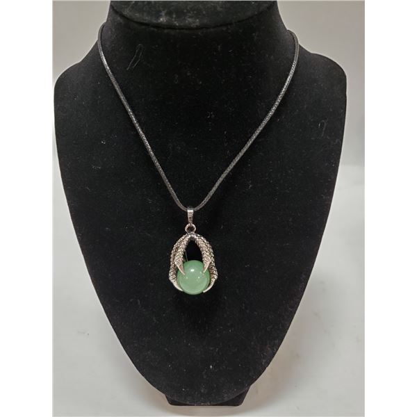 JADE BALL IN CLAW NECKLACE