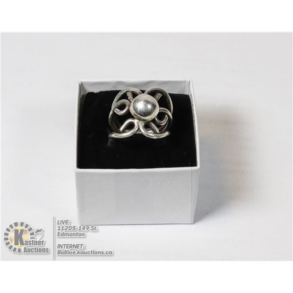 LARGE STERLING SILVER RING 2CM WIDE