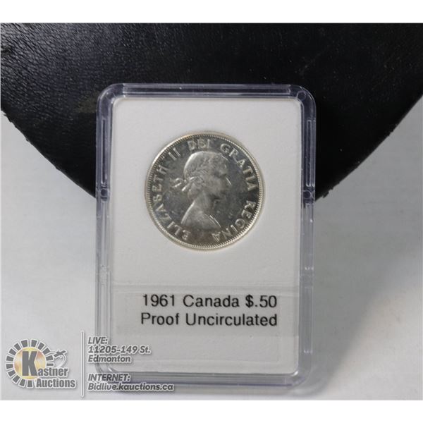 1961 CANADIAN SILVER 1/2 DOLLAR, PROOF UNCIRCULATE
