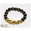 Image 1 : #306-FENG SHUI BLACK OBSIDIAN BEAD BRACELET