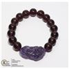 Image 1 : #286-PIXIU OBSIDIAN BEAD BRACELET 8"/ 12mm