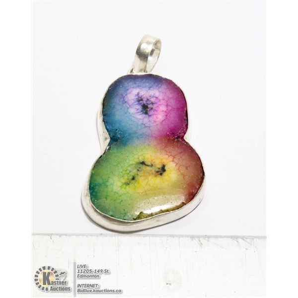 #240-RAINBOW SOLAR QUARTZ PENDANT