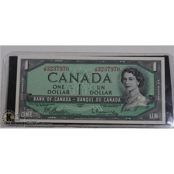 $1 1954 UNCIRCULATED J/M BEATTIE  RASMINSKY