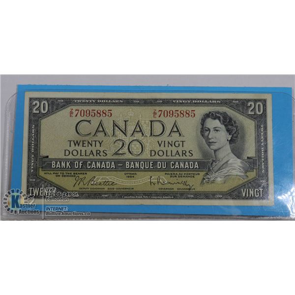 1954 CAN $20 BEATTIE--RASMINSKY Z/E BC-41B
