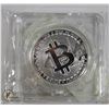 Image 1 : SILVER PLATED BITCOIN IN ROTATING CASE