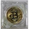Image 1 : GOLD PLATED BITCOIN IN ROTATING CASE