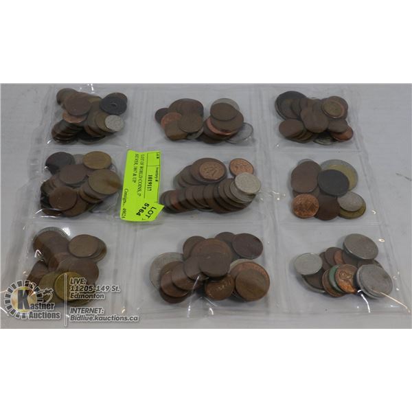 LOT OF WORLD COINS, INCLUDES SILVER, 1867 & UP