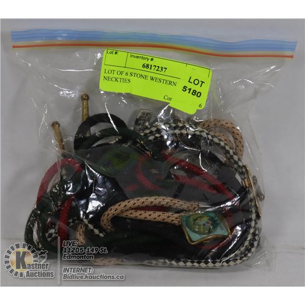 LOT OF 6 STONE WESTERN NECKTIES