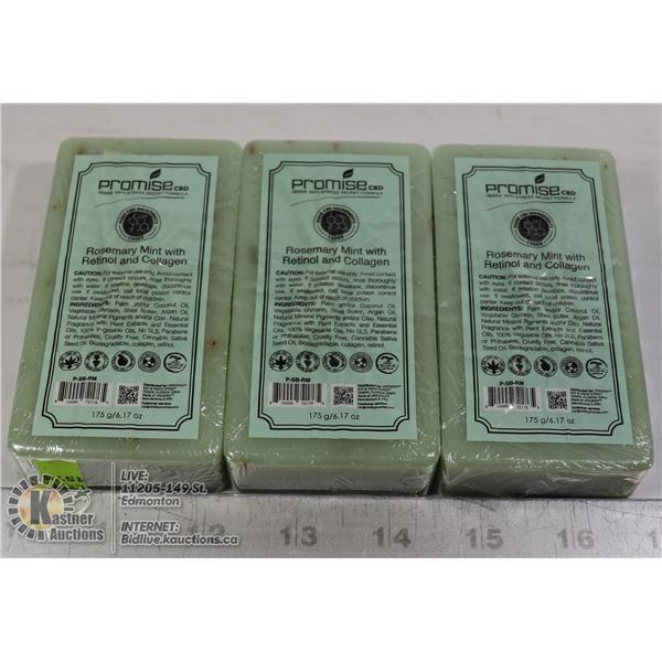 3 BARS OF PROMISE CBD ROSEMARY MINT WITH