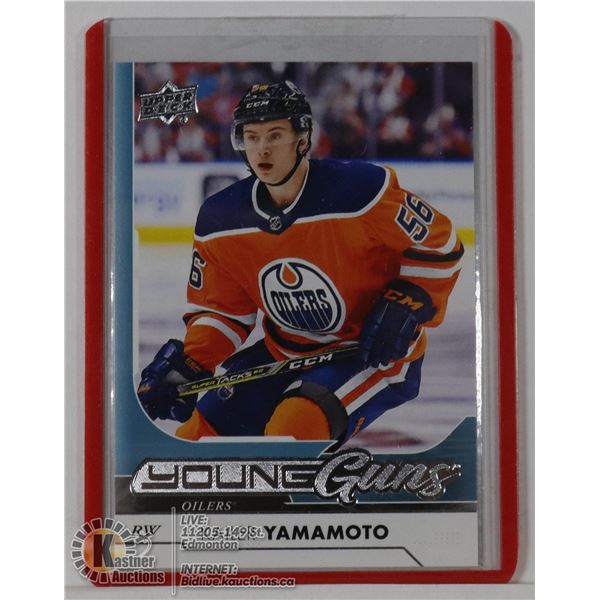 KAILER YAMAMOTO YOUNG GUNS ROOKIE CARD
