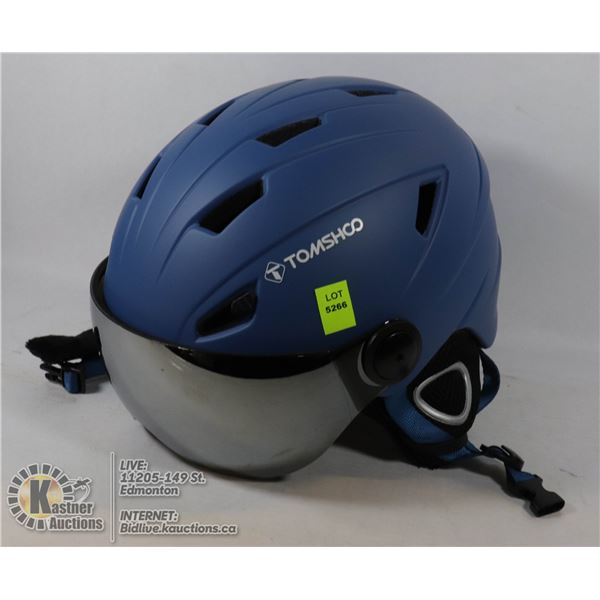 TOMSHOO PROTECTIVE SPORTS HELMET WITH VISOR