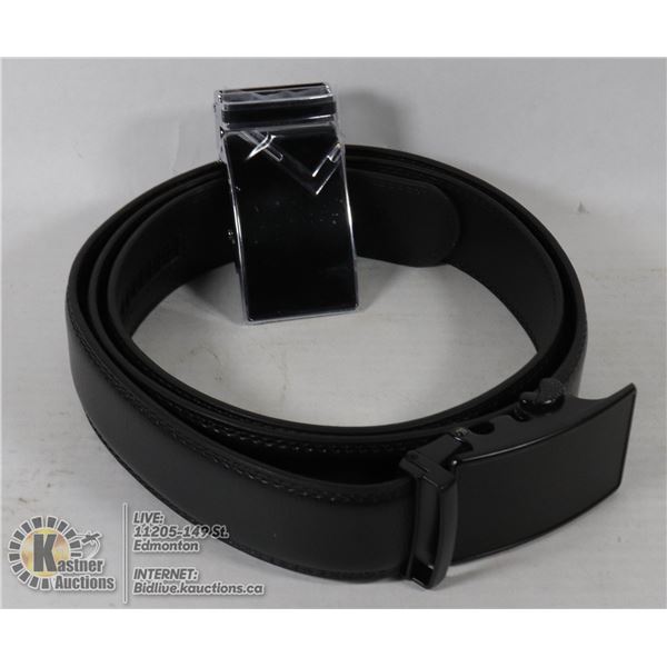 LEATHER 2 IN 1 BELT, COMES WITH 2 BUCKLES