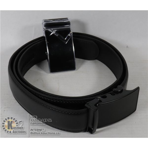 LEATHER 2 IN 1 BELT, COMES WITH 2 BUCKLES