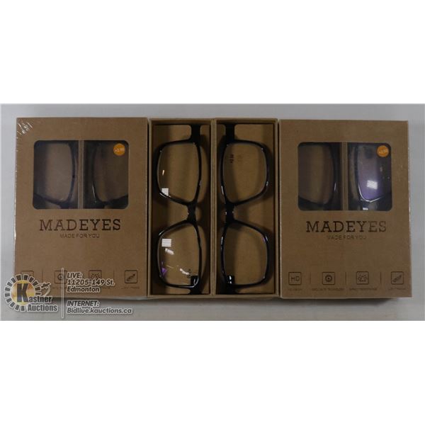 6 PAIR MAD EYES READING GLASSES, 2.50+