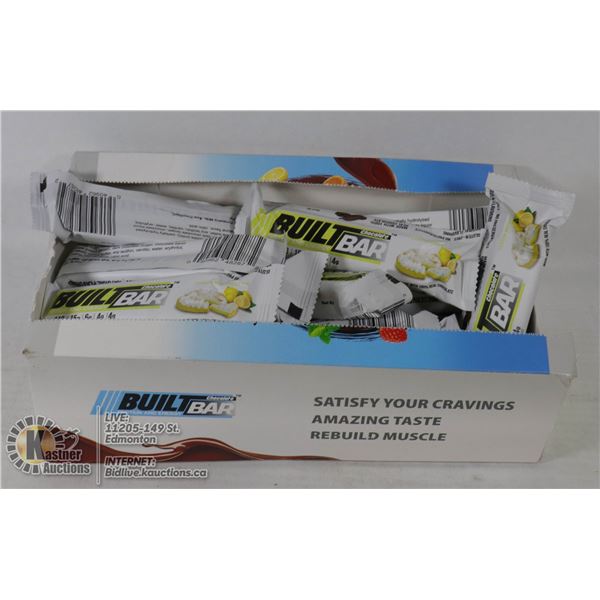 BOX OF BUILT BAR ENERGY/PROTEIN BARS