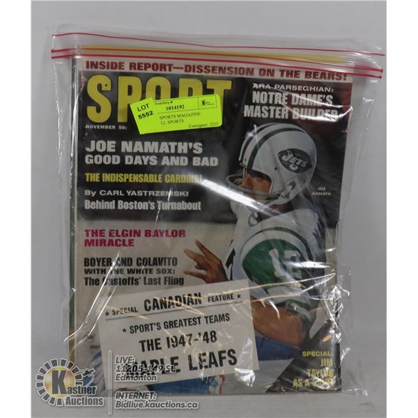 4 X 1960'S SPORTS MAGAZINE COVERS ALL SPORTS