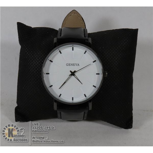 NEW MENS GENEVA WATCH QUARTZ MOVEMENT