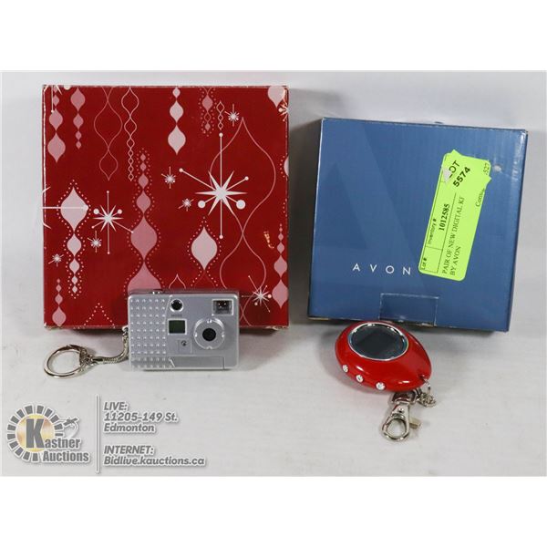 PAIR OF NEW DIGITAL KEYCHAINS BY AVON