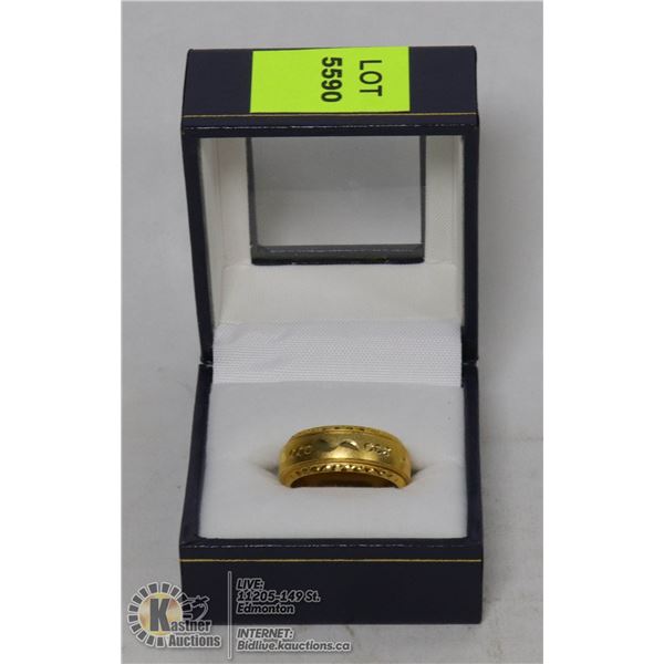 GOLD TONE SPINNER RING APPROX SIZE 6.5