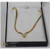 Image 1 : LADIES GOLD TONE SOLITAIRE NECKLACE