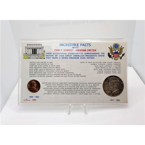 4)  KENNEDY US 1964 HALF DOLLAR AND LINCOLN