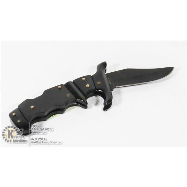 TACTICAL BLACK STEEL SURVIVAL  OVER SIZE FOLDING