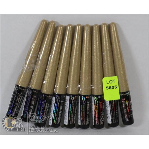 LOT OF 9 RIMMEL WONDER SWIPE EYELINERS