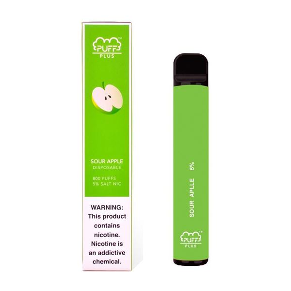 800 PUFFS PLUS E-CIGARETTE SOUR APPLE