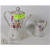 Image 1 : GERMAN POTTERY TEAPOT AND CREAMER