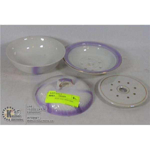 VINTAGE SOAP AND OPEN DISH